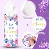image:imageOutus 12 Pack Christian Car Tissues Cylinder Holder with Facial Tissue Bulk Round Bible Verses Napkins Container for Car Home Travel Prayer Church Gifts 6 DesignsFlowers