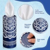 image:imageOutus 12 Pack Christian Car Tissues Cylinder Holder with Facial Tissue Bulk Round Bible Verses Napkins Container for Car Home Travel Prayer Church Gifts 6 DesignsMandala