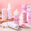 image:imageOutus 12 Pack Christian Car Tissues Cylinder Holder with Facial Tissue Bulk Round Bible Verses Napkins Container for Car Home Travel Prayer Church Gifts 6 DesignsBow