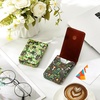 image:imageOutus 2 Pieces Business Card Holder PU Leather Business Card Case Pocket Wallet with Magnetic Shut for Valentines Gift Men WomenCoffee and BlueClassicMushroom and Black Cat