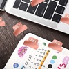 image:imageOutus 24 Pieces Monthly Adhesive Tabs for Planner  Designer Accessories Monthly Tabs Stickers Decorative for Office Planners Organizations Sturdy Notebook Planners JournalBlackRose Gold