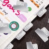 image:imageOutus 24 Pieces Monthly Adhesive Tabs for Planner  Designer Accessories Monthly Tabs Stickers Decorative for Office Planners Organizations Sturdy Notebook Planners JournalBlackSilver