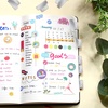 image:imageOutus 24 Pieces Monthly Adhesive Tabs for Planner  Designer Accessories Monthly Tabs Stickers Decorative for Office Planners Organizations Sturdy Notebook Planners JournalBlackSilver