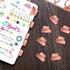 image:imageOutus 24 Pieces Monthly Adhesive Tabs for Planner  Designer Accessories Monthly Tabs Stickers Decorative for Office Planners Organizations Sturdy Notebook Planners JournalBlackRose Gold