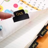 image:imageOutus 24 Pieces Monthly Adhesive Tabs for Planner  Designer Accessories Monthly Tabs Stickers Decorative for Office Planners Organizations Sturdy Notebook Planners JournalBlackBlack