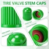 image:imageOutus 400 Pcs Tire Valve Stem Caps Car Tire Caps Plastic Universal Valve Stem Covers for Bike Bicycle Cars SUV Trucks Motorcycles BlackDark Green