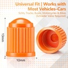 image:imageOutus 400 Pcs Tire Valve Stem Caps Car Tire Caps Plastic Universal Valve Stem Covers for Bike Bicycle Cars SUV Trucks Motorcycles BlackOrange Red