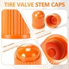 image:imageOutus 400 Pcs Tire Valve Stem Caps Car Tire Caps Plastic Universal Valve Stem Covers for Bike Bicycle Cars SUV Trucks Motorcycles BlackOrange Red