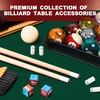 image:imageOutus 71 Pcs Premium Pool amp Billiard Table Accessories Set  Pool Balls Cue Sticks with Tips Triangle Rack Chalks Brush Spot Stickers for Home Family amp Beginner PracticeDark Marble Style Balls