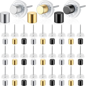 image:imageOutus 20 Sets Magnetic Push Pin Magnet Thumb Tack Poster Hanger Thumb Tacks for Wall School Supplies Classroom Decoration Bulletin Boards Matte BlackBlack gold silver