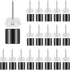 image:imageOutus 20 Sets Magnetic Push Pin Magnet Thumb Tack Poster Hanger Thumb Tacks for Wall School Supplies Classroom Decoration Bulletin Boards Matte BlackBlack