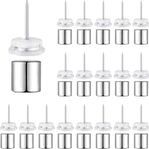 image:imageOutus 20 Sets Magnetic Push Pin Magnet Thumb Tack Poster Hanger Thumb Tacks for Wall School Supplies Classroom Decoration Bulletin Boards Matte BlackSilver