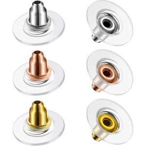 image:imageOutus 200 Pcs Earring Backs for Droopy Ears Backs Replacements Earring Backs for Heavy Bullet ClutchSilver and GoldRose Gold  Gold  Silver