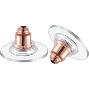 image:imageOutus 200 Pcs Earring Backs for Droopy Ears Backs Replacements Earring Backs for Heavy Bullet ClutchSilver and GoldRose Gold