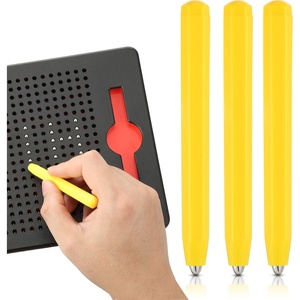 image:imageOutus 3 Pcs Replacement Stylus Magnetic Drawing Pen Yellow Magnet Pens for Kids Toddlers Magnetic Bead Drawing Board Magnapad a to Z and Numbers 0 to 9 Painting Writing Tablet Toy Accessories