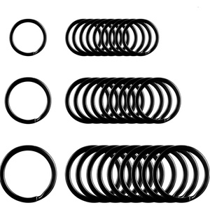 image:imageOutus 30 Pieces Key Rings Keychain Round Flat Split Key Chains Rings for Home Car Dog Tag Office Keys OrganizationSilver34 Inch 1 Inch and 125 InchesBlack