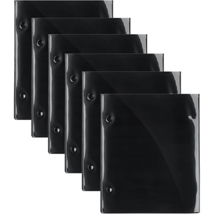 image:imageOutus 6 Pcs Marching Band Flip Folder for Lyre SingleDoubleSided Waterproof Flip Folder Pages 75 x 63 Inch 2Hole Sheet Music Holder Marching Band Accessory for Drum Corps Double Side6