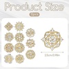 image:image12Pcs Crystal Rhinestone Flower Brooch Pins Set Wedding Brooches For WomenGold