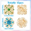 image:image12pcs Brooches and Pins for Women 1 Inch Rhinestone Flower Brooch Vintage Brooches Set for Crafts and FashionMixed