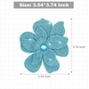 image:image374 Inches Rhinestone Camellia Flower Brooch Pins amp Hair Clips for Women Elegant Created Crystal Lapel Pin Brooches Wedding PartyBlue