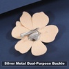 image:image374 Inches Rhinestone Camellia Flower Brooch Pins amp Hair Clips for Women Elegant Created Crystal Lapel Pin Brooches Wedding PartyChampagne  White