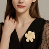 image:image374 Inches Rhinestone Camellia Flower Brooch Pins amp Hair Clips for Women Elegant Created Crystal Lapel Pin Brooches Wedding PartyChampagne