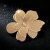 image:image374 Inches Rhinestone Camellia Flower Brooch Pins amp Hair Clips for Women Elegant Created Crystal Lapel Pin Brooches Wedding PartyChampagne
