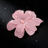 image:image374 Inches Rhinestone Camellia Flower Brooch Pins amp Hair Clips for Women Elegant Created Crystal Lapel Pin Brooches Wedding PartyPink