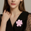image:image374 Inches Rhinestone Camellia Flower Brooch Pins amp Hair Clips for Women Elegant Created Crystal Lapel Pin Brooches Wedding PartyPink