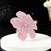 image:image374 Inches Rhinestone Camellia Flower Brooch Pins amp Hair Clips for Women Elegant Created Crystal Lapel Pin Brooches Wedding PartyPink