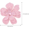 image:image374 Inches Rhinestone Camellia Flower Brooch Pins amp Hair Clips for Women Elegant Created Crystal Lapel Pin Brooches Wedding PartyPink
