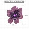 image:image374 Inches Rhinestone Camellia Flower Brooch Pins amp Hair Clips for Women Elegant Created Crystal Lapel Pin Brooches Wedding PartyPurple