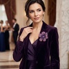 image:image374 Inches Rhinestone Camellia Flower Brooch Pins amp Hair Clips for Women Elegant Created Crystal Lapel Pin Brooches Wedding PartyPurple