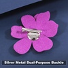 image:image374 Inches Rhinestone Camellia Flower Brooch Pins amp Hair Clips for Women Elegant Created Crystal Lapel Pin Brooches Wedding PartyPurple
