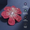 image:image374 Inches Rhinestone Camellia Flower Brooch Pins amp Hair Clips for Women Elegant Created Crystal Lapel Pin Brooches Wedding PartyRose