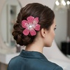 image:image374 Inches Rhinestone Camellia Flower Brooch Pins amp Hair Clips for Women Elegant Created Crystal Lapel Pin Brooches Wedding PartyRose