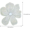 image:image374 Inches Rhinestone Camellia Flower Brooch Pins amp Hair Clips for Women Elegant Created Crystal Lapel Pin Brooches Wedding PartyWhite