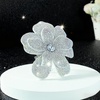 image:image374 Inches Rhinestone Camellia Flower Brooch Pins amp Hair Clips for Women Elegant Created Crystal Lapel Pin Brooches Wedding PartyWhite