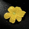 image:image374 Inches Rhinestone Camellia Flower Brooch Pins amp Hair Clips for Women Elegant Created Crystal Lapel Pin Brooches Wedding PartyYellow
