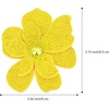 image:image374 Inches Rhinestone Camellia Flower Brooch Pins amp Hair Clips for Women Elegant Created Crystal Lapel Pin Brooches Wedding PartyYellow