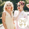 image:image4pcs Brooches and Pins for Women Flower Brooch Crystal Pearl Brooch for Women Fashion AccessoriesPeacock