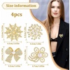 image:image4pcs Brooches and Pins for Women Flower Brooch Crystal Pearl Brooch for Women Fashion Accessoriesrhinestones