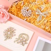 image:image4pcs Brooches and Pins for Women Flower Brooch Crystal Pearl Brooch for Women Fashion Accessorieswings