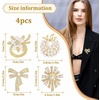 image:image4pcs Brooches and Pins for Women Flower Brooch Crystal Pearl Brooch for Women Fashion Accessorieswings