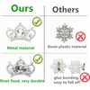 image:image72Pcs Junk Socks Charms Kit Gold Brooches and Pins for WomenPearl and Rhinestone Sock Charms with Safety Pins DIY Accessories for Decorating and Personalizing Socks Clothes Hats Shoes Scarf ShawlSilver