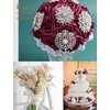 image:image8 Pack Plated Assorted Crystal Rhinestones Brooch Pins Set for DIY Wedding Party Bouquets Embellishment Crafts Decorsliver
