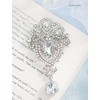 image:image8 Pack Plated Assorted Crystal Rhinestones Brooch Pins Set for DIY Wedding Party Bouquets Embellishment Crafts Decorsliver