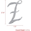 image:imageAZ 26 Letters Pins Brooches Silver Plated Metal Broaches PinsClear Crystal Initial Breastpin1pcsZ
