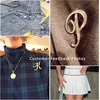 image:imageAlphabet Brooch Set Zinc Alloy Initial Pin Silver and Gold 2Piece Contemporary Style 196 InchesC GoldSilver