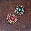 image:imageAntique Rhinestone Brooch Pin for Women Girls Gold Tone Vintage Baroque Rectangle Crystal Shell Pearl Boho Victorian Style Brooches Lapel Pins Elegant Wedding Christmas Festival Ornament Jewelry GiftGreen CZ